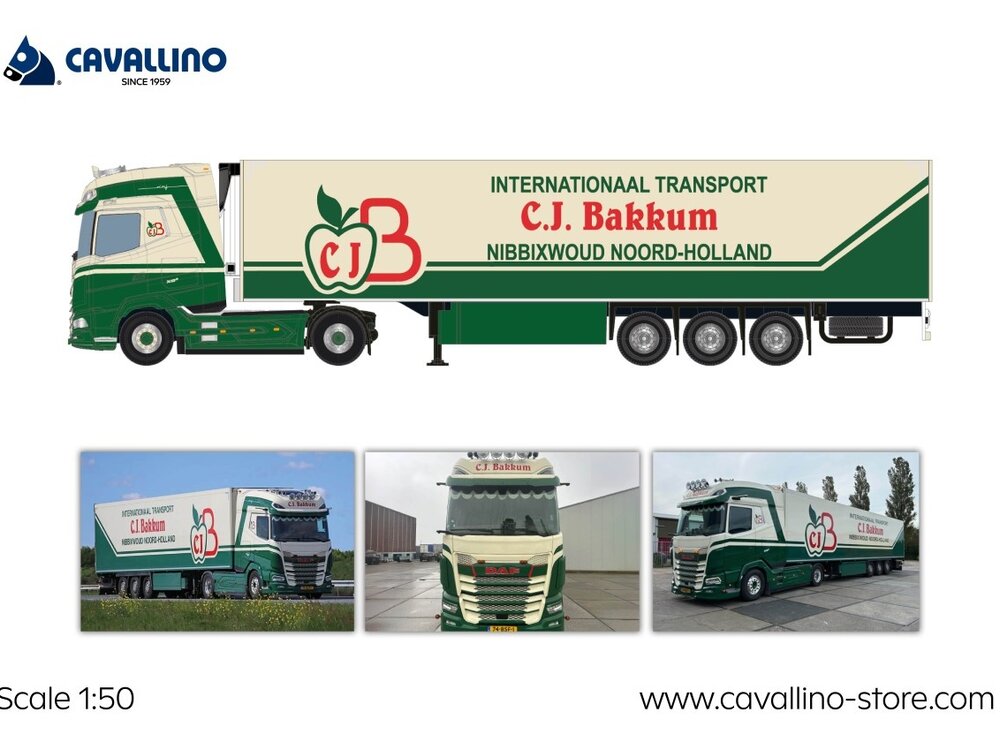 Cavallino Cavallino DAF XG+  with 3-axle reefertrailer C.J. BAKKUM