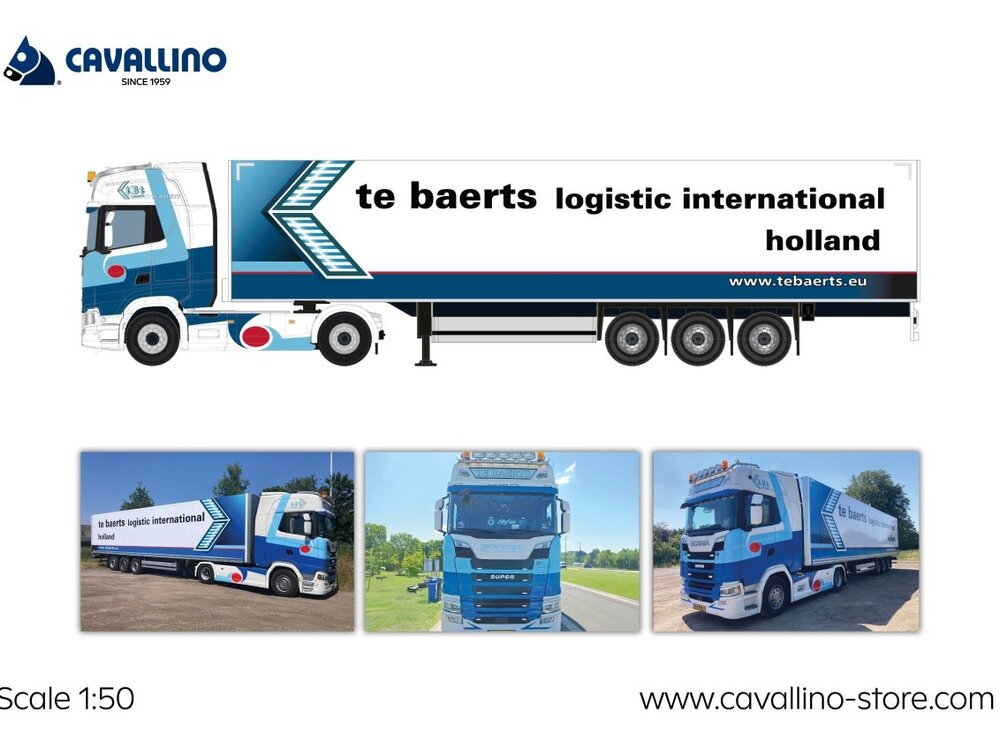 Cavallino Cavallino Scania S Highline with 3-axle reefer trailer TE BAERTS