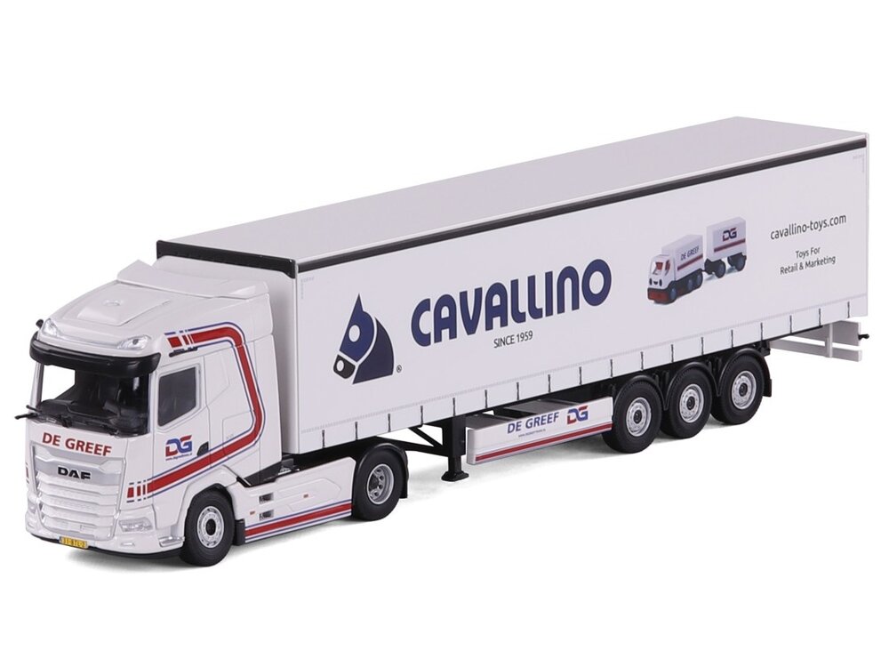 Cavallino Cavallino DAF XG 4x2 with 3-axle curtainside trailer DE GREEF