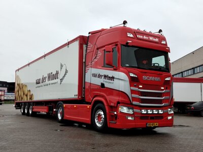 Tekno Tekno  Scania Next Gen 500S 4x2 trekker met walkingfloor oplegger VAN DER WINDT