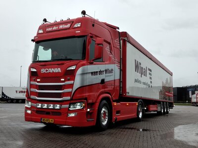 Tekno Tekno  Scania Next Gen 500S 4x2 trekker met walkingfloor oplegger VAN DER WINDT