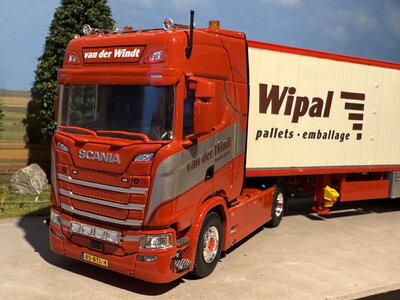 Tekno Tekno  Scania Next Gen 500S 4x2 trekker met walkingfloor oplegger VAN DER WINDT