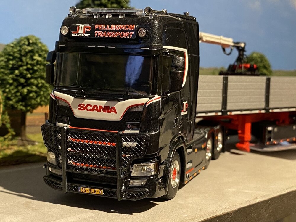 WSI WSI Scania S Highline 6x2 met 3-as  stenen oplegger JASPER PELLEGROM