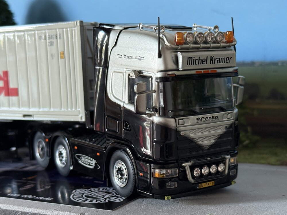 Tekno Tekno Scania 4-serie Topline 6x2 met 2x 20ft. reefer container MICHEL KRAMER