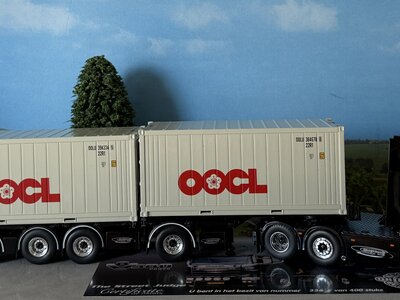 Tekno Tekno Scania 4-serie Topline 6x2 with 2x 20ft. reefer container MICHEL KRAMER