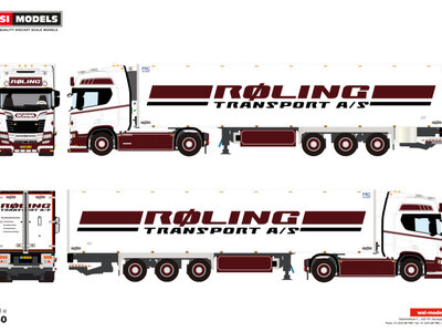 WSI WSI Scania R Highline 4x2 with 3-axle reefer trailer ROLING