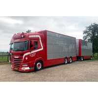 WSI DAF XF 6X2 BAKWAGEN MET 2-as oplegger met resin opbouw N.G. DE GROOT