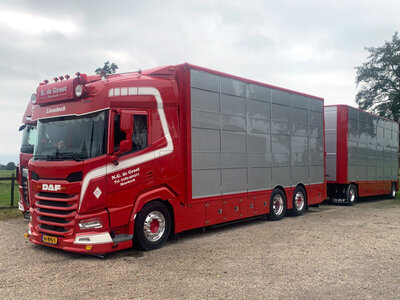 WSI WSI DAF XF SH 6x2 rigid truck drawbar with resin body - 5 axle N.G. DE GROOT WSI WSI DAF XF SH 6x2 rigid truck drawbar with resin body - 5 axle N.G. DE GROOT