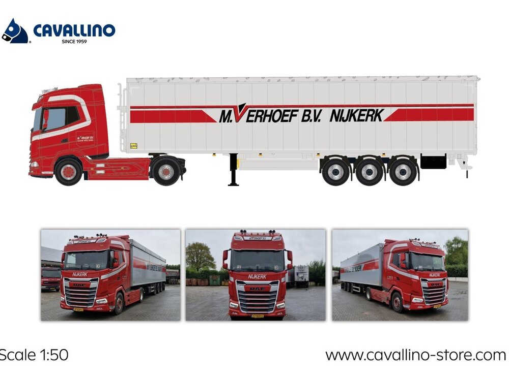 Cavallino Cavallino DAF XG 4x2 met 3-as walkingfloor trailer LOONBEDRIJF M. VERHOEF B.V.