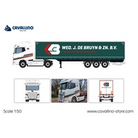 Cavallino DAF XG+ met 3-as schuifzeilen oplegger WED J. DE BRUIJN EN ZONEN BV