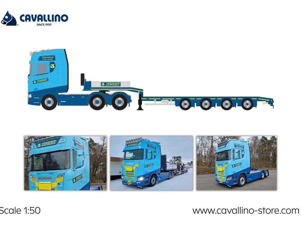 Cavallino Cavallino Scania S-Highline 6x2 with 4-axle semi-lowloader SVEN JINERT A