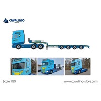 Cavallino Scania S-Highline 6x2 with 4-axle semi-lowloader SVEN JINERT A