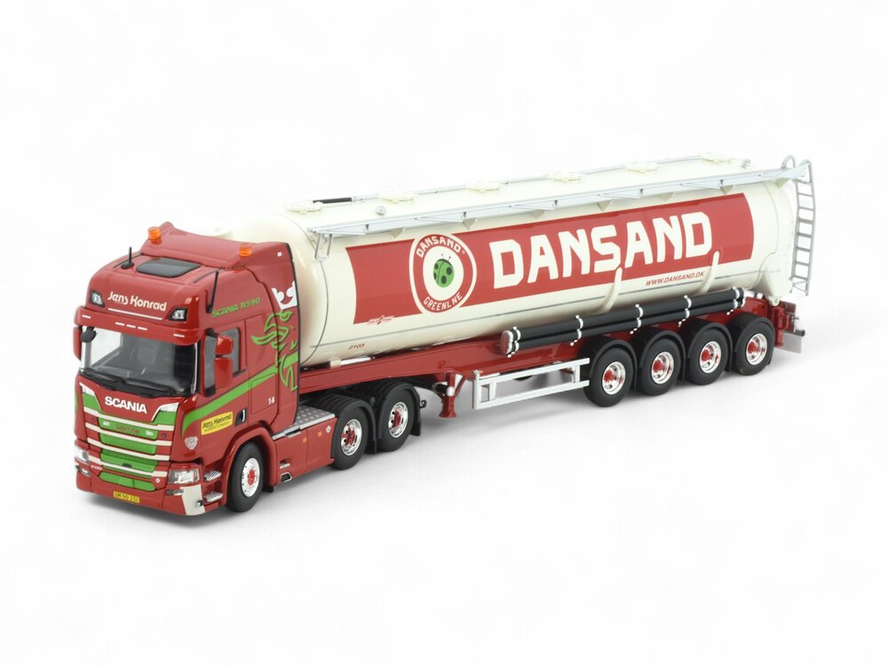 Tekno Tekno Scania Next Gen R580 Highline with 4-axle silo trailer JENS KONRAD