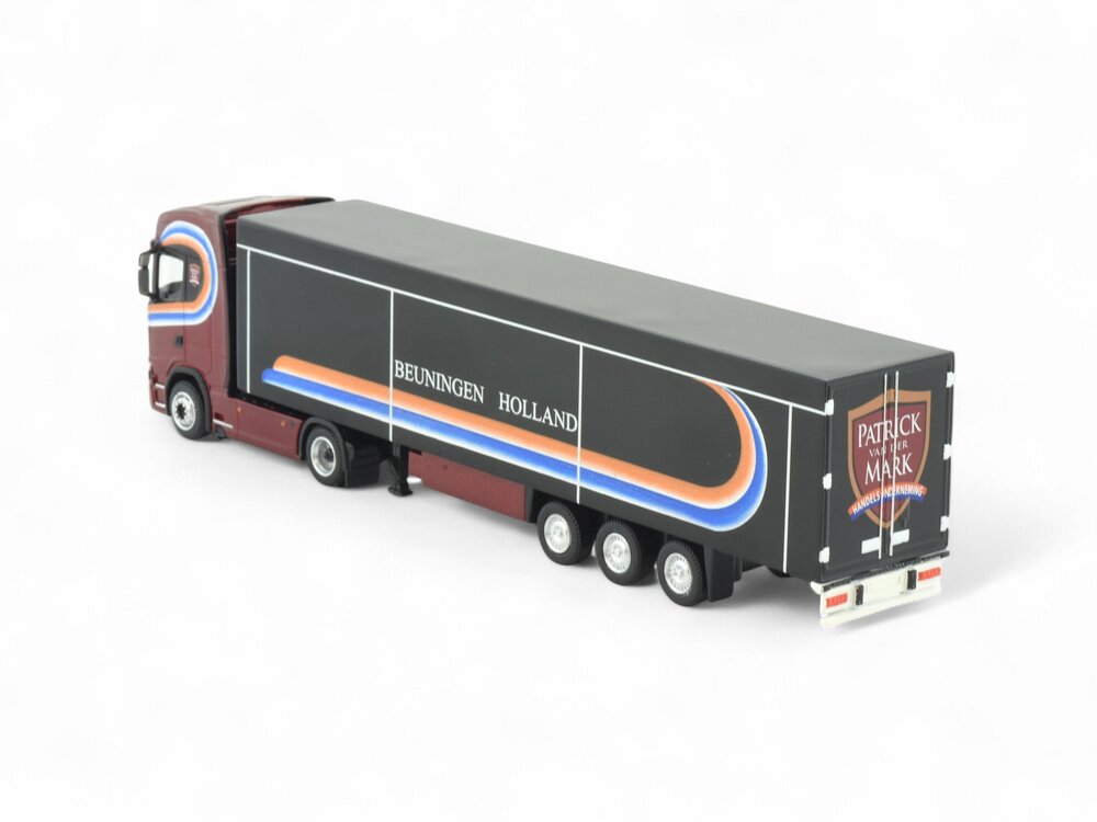 Tekno Tekno Schaal 1:87 Scania Next Gen S-serie Highline 4x2 with 3-axle trailer PATRICK VAN DER MARK