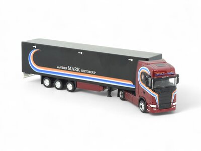 Tekno Tekno Schaal 1:87 Scania Next Gen S-serie Highline 4x2 with 3-axle trailer PATRICK VAN DER MARK