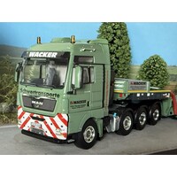 WSI MAN TGX XXL 8x4 met euro lowloader + interdolly WACKER