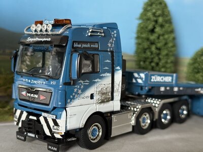 WSI WSI MAN TGX XXL 8x4 met euro lowloader + interdolly ZÜRCHER
