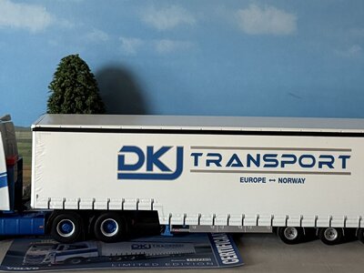 WSI WSI Volvo FH4 Glob. XL 6x2 with 3-axle semi with curtainside trailer DKJ TRANSPORT