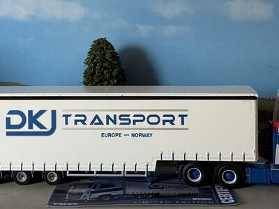 WSI WSI Volvo FH4 Glob. XL 6x2 with 3-axle semi with curtainside trailer DKJ TRANSPORT