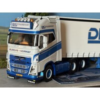 WSI Volvo FH4 Glob. XL 6x2 with 3-axle semi with curtainside trailer DKJ TRANSPORT