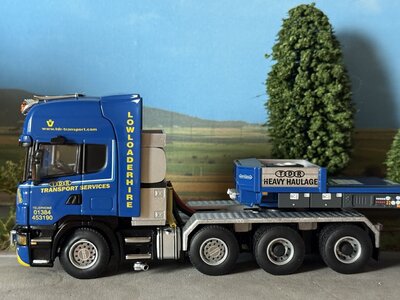 WSI WSI Scania R Topline 8x4 with euro lowloader + interdolly TDR Heavy Haulage