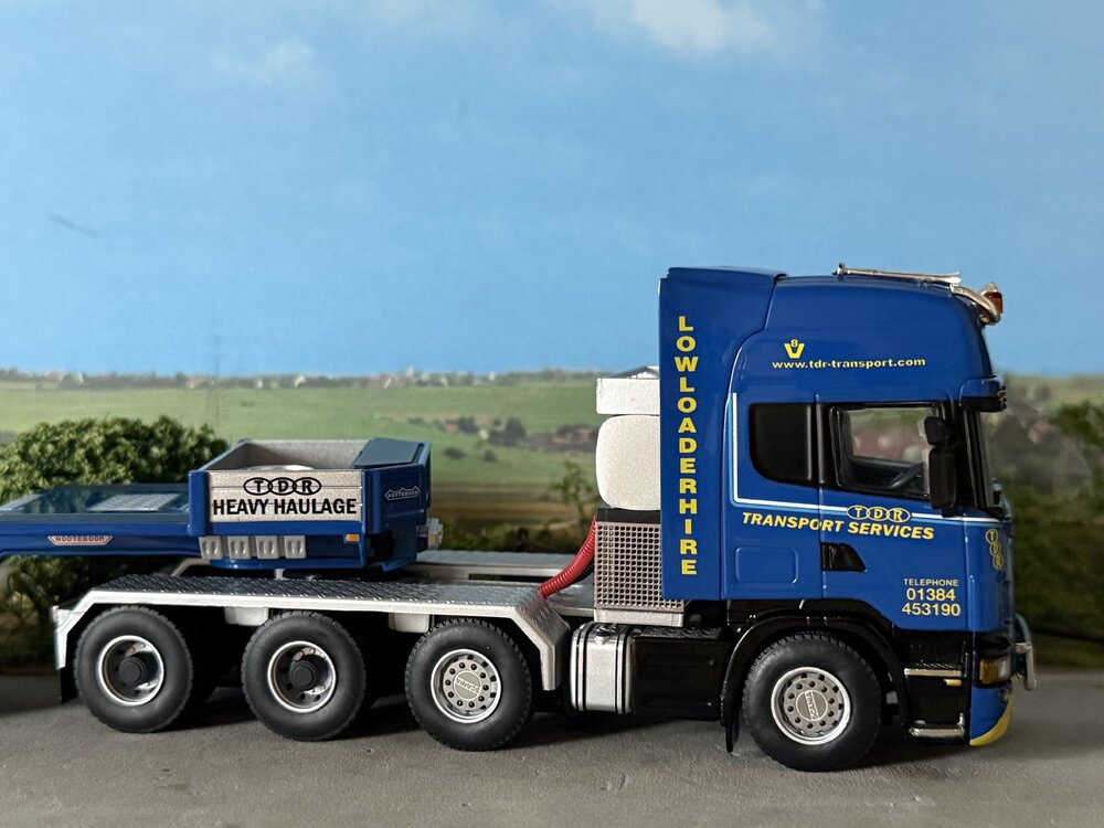 WSI WSI Scania R Topline 8x4 with euro lowloader + interdolly TDR Heavy Haulage