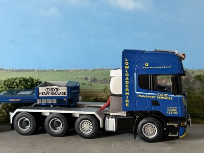 WSI WSI Scania R Topline 8x4 with euro lowloader + interdolly TDR Heavy Haulage