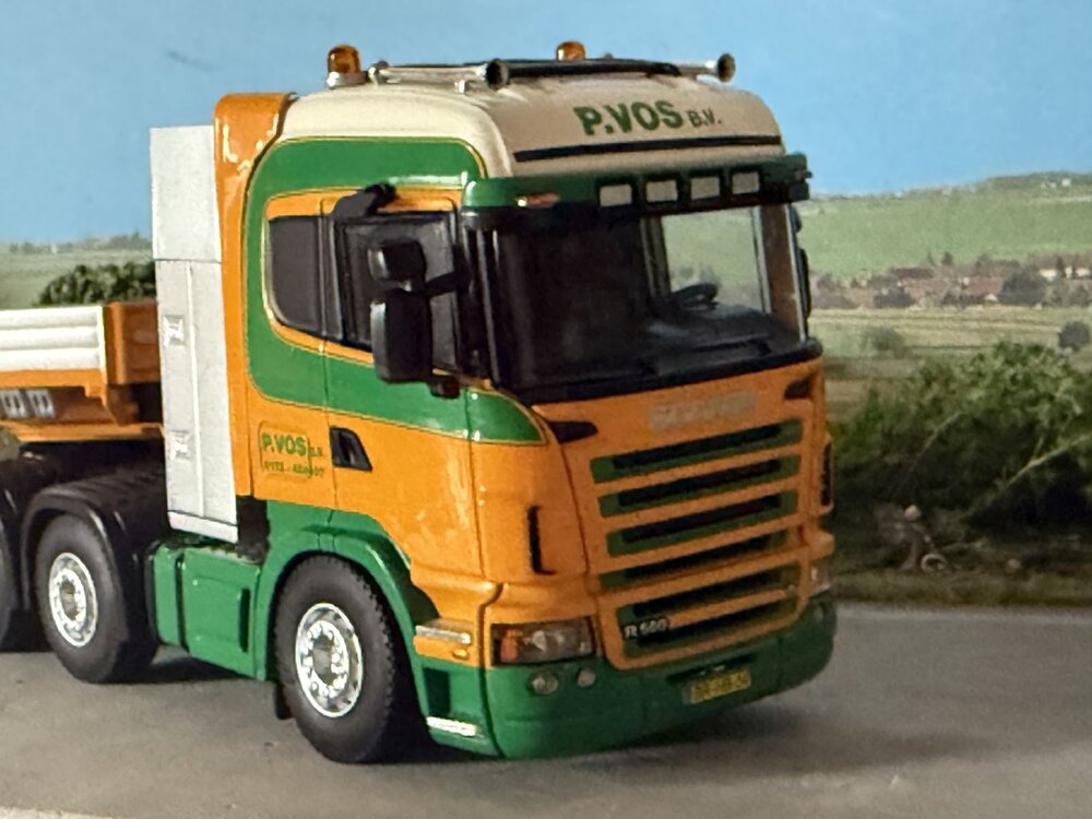 WSI WSI Scania R Highline 8x4 + 4-axle Nooteboom euro lowloader P. VOS