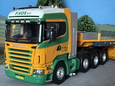 WSI WSI Scania R Highline 8x4 + 4-axle Nooteboom euro lowloader P. VOS
