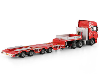 WSI WSI Scania S Highline 6x2 with 4-axle twin steer semi wheel well low loader DE ROMEIN GROEP