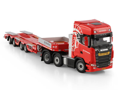 WSI WSI Scania S Highline 6x2 met 4-assige twin steer semi wheel well low loader DE ROMEIN GROEP