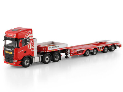 WSI WSI Scania S Highline 6x2 met 4-assige twin steer semi wheel well low loader DE ROMEIN GROEP