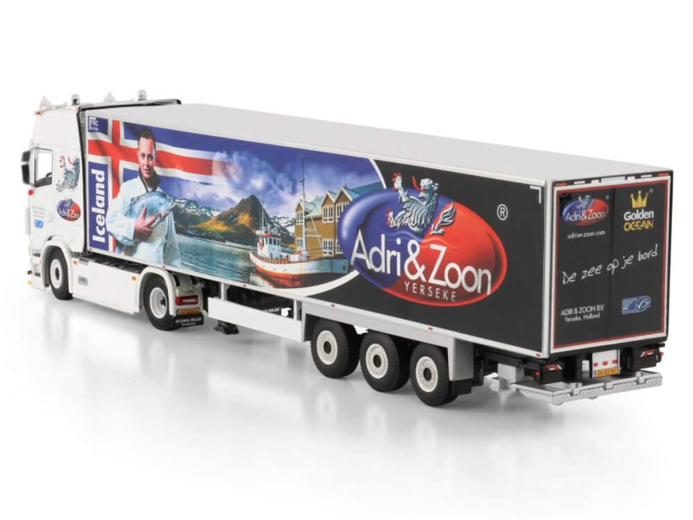 WSI WSI Scania S Highline 4x2 with 3-axle reefer trailer ADRI & ZOON