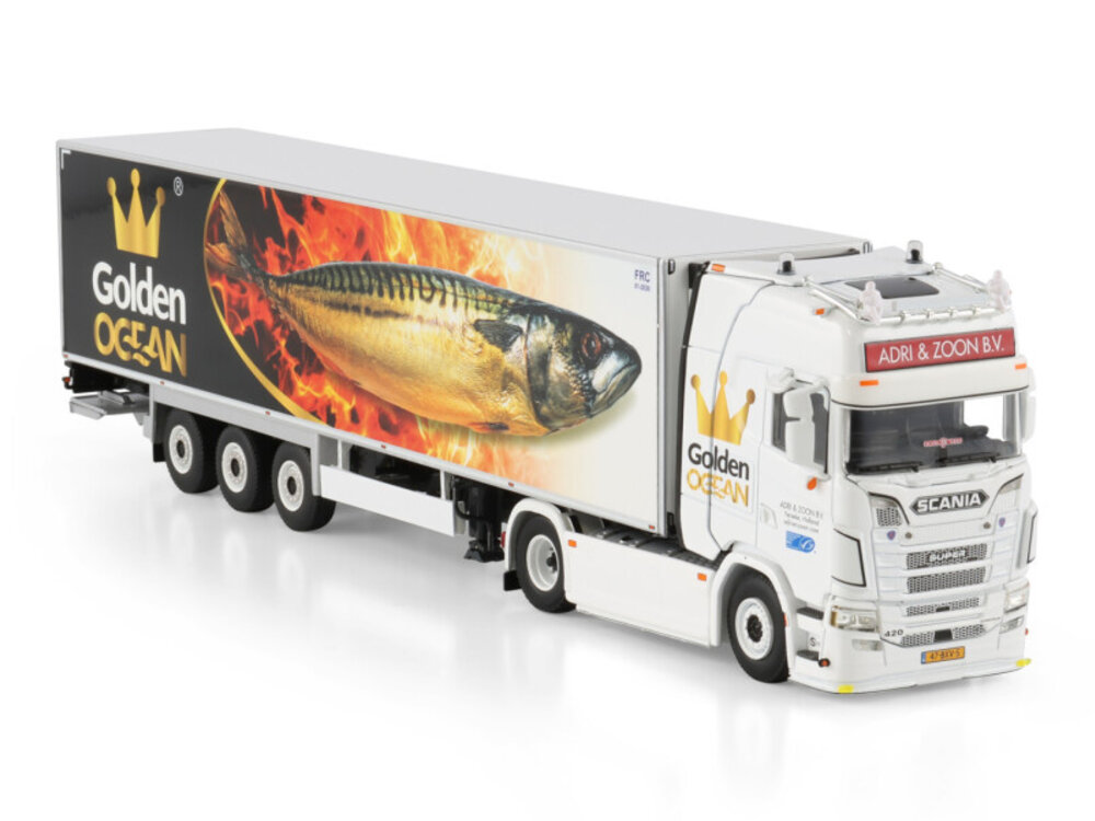 WSI WSI Scania S Highline 4x2 with 3-axle reefer trailer ADRI & ZOON