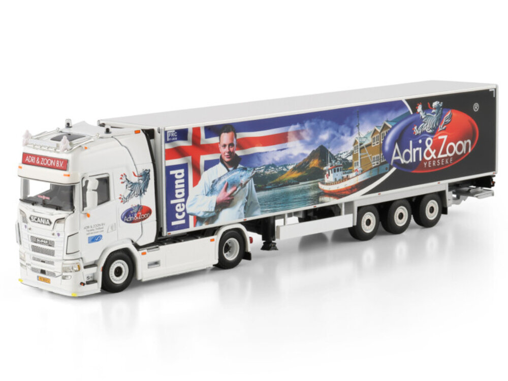 WSI WSI Scania S Highline 4x2 with 3-axle reefer trailer ADRI & ZOON