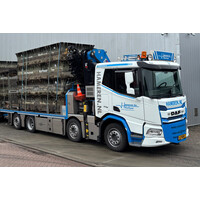 WSI DAF XD SL riged flatbed truck 8x2  with palfinger PK 480 tec VAN HAMEREN B.V.