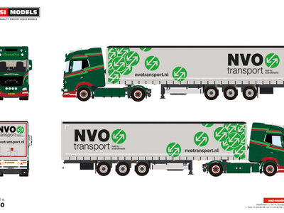 WSI WSI DAF XG 4x2 met 3-assige schuifzeilen oplegger BOONSTRA NUIS