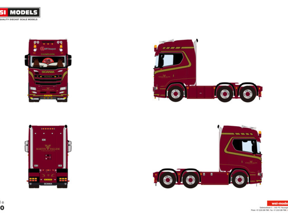 WSI WSI Scania S Highline 6x2 VALLEM