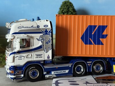 WSI WSI Scania R580 6x4 with 3-axle container trailer + Hapag Lloyd container KENNY FERGUSON TRANSPORT