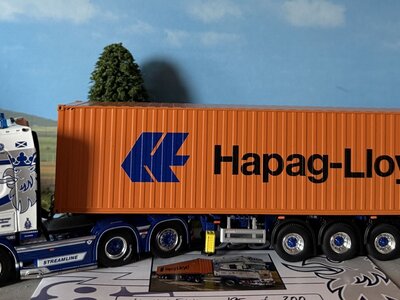 WSI WSI Scania R580 6x4 with 3-axle container trailer + Hapag Lloyd container KENNY FERGUSON TRANSPORT
