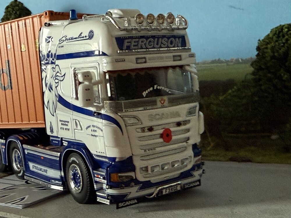 WSI WSI Scania R580 6x4 with 3-axle container trailer + Hapag Lloyd container KENNY FERGUSON TRANSPORT