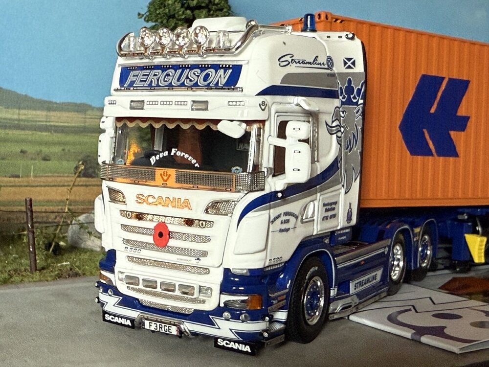 WSI WSI Scania R580 6x4 with 3-axle container trailer + Hapag Lloyd container KENNY FERGUSON TRANSPORT