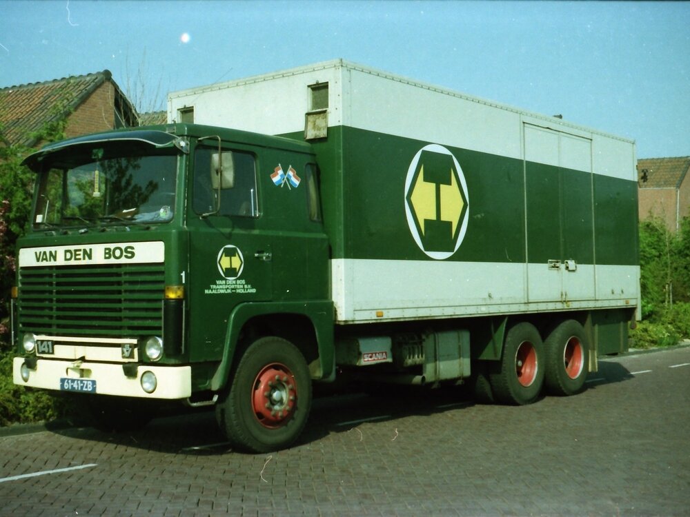 Tekno Tekno Scania 141 rigid truck with trailer VAN DEN BOS