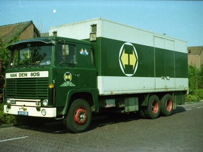 Tekno Tekno Scania 141 rigid truck with trailer VAN DEN BOS