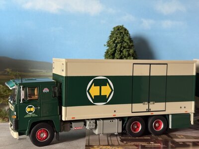 Tekno Tekno Scania 141 motorwagen met aanhanger VAN DEN BOS