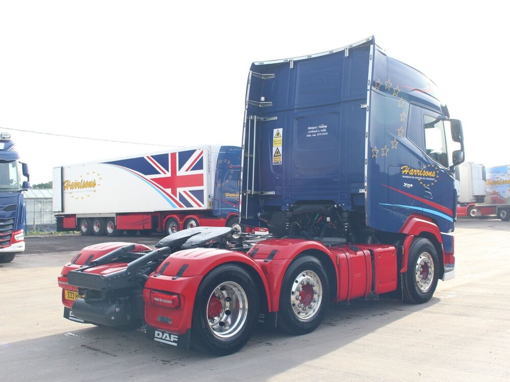 WSI WSI DAF XG+ 6x2 with 3-axle Chereau reefer trailer HARRISONS PRESTON