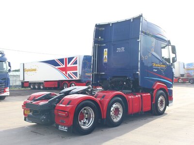 WSI WSI DAF XG+ 6x2 with 3-axle Chereau reefer trailer HARRISONS PRESTON