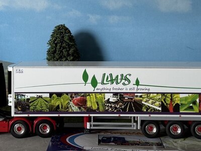 WSI WSI DAF XG+ 6x2 with 3-axle Chereau reefer trailer HARRISONS PRESTON