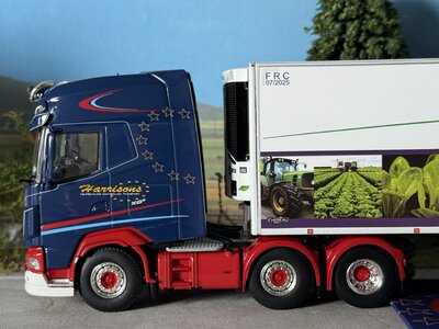 WSI WSI DAF XG+ 6x2 with 3-axle Chereau reefer trailer HARRISONS PRESTON
