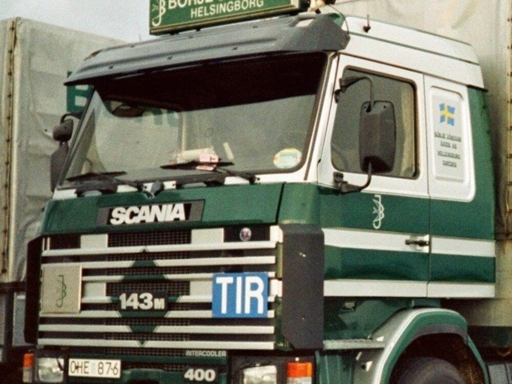 Tekno Tekno Scania 3-serie motorwagen met huifaanhanger BÖRJE JÖNSSON